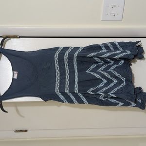 Free People Blue and Gray Mini Dress ASO Violet harmon